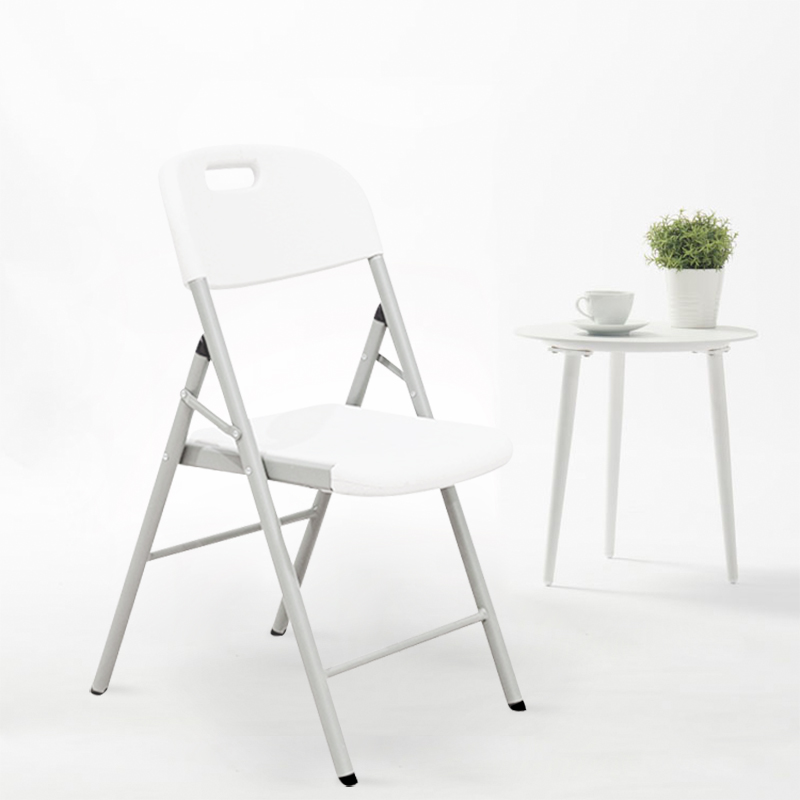 Silla plegable de comedor de metal