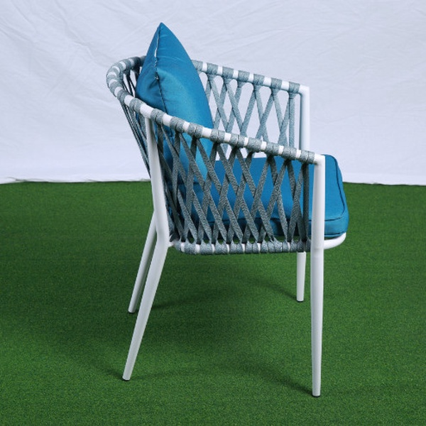 Cuerda de aluminio Diner Chaises Restaurant Woven Dining Chair【I can-20128】