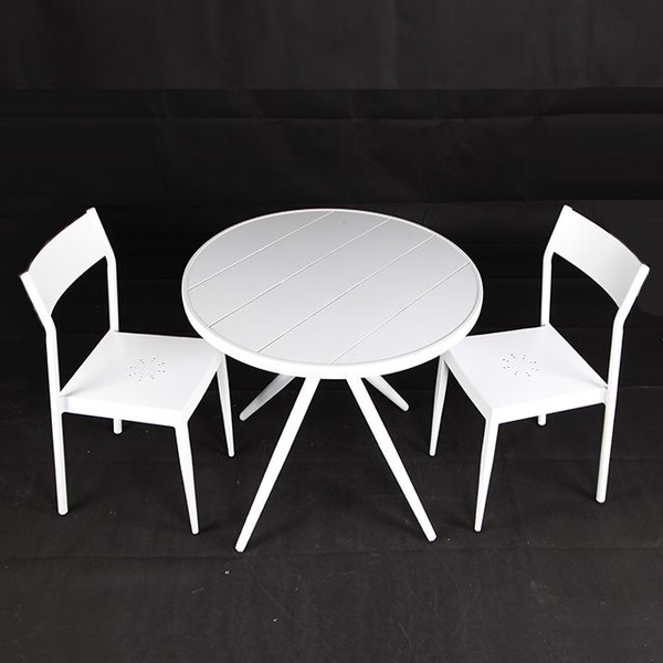 Mueble Comedor Restaurante Mesa Redonda Aluminio 【I can-30019】